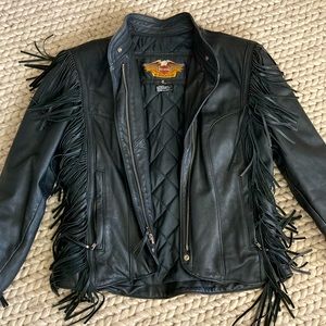 Vintage Harley Davidson leather jacket.